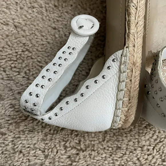 Marc Fisher Studded Ankle Strap Espadrilles Sandal-SZ 8.5