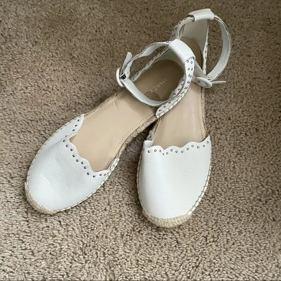 Marc Fisher Studded Ankle Strap Espadrilles Sandal-SZ 8.5
