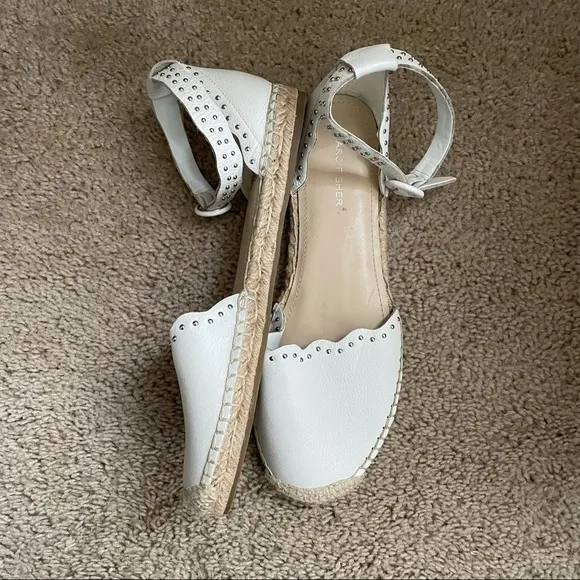 Marc Fisher Studded Ankle Strap Espadrilles Sandal-SZ 8.5
