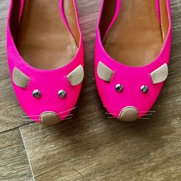 Marc Jacobs pink kitty sling backs