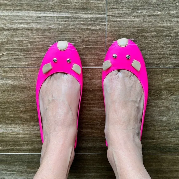Marc Jacobs pink kitty sling backs