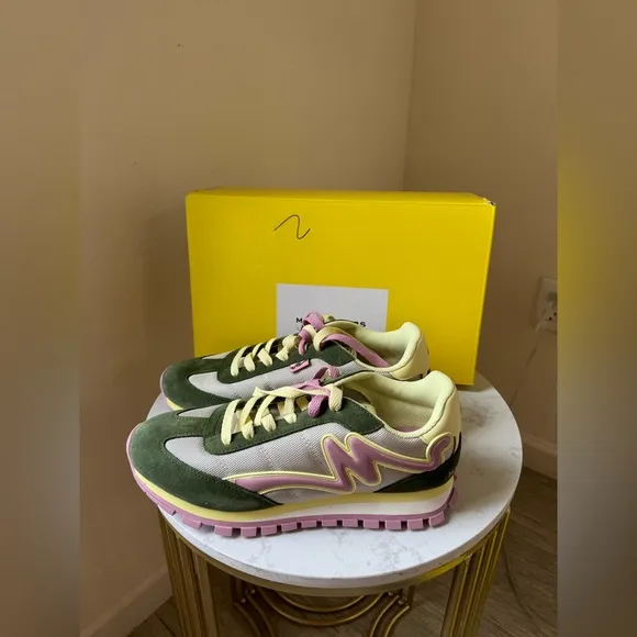 MARC JACOBS Women's The Jogger Contrasting Lace Up Sneakers NEW 11 size