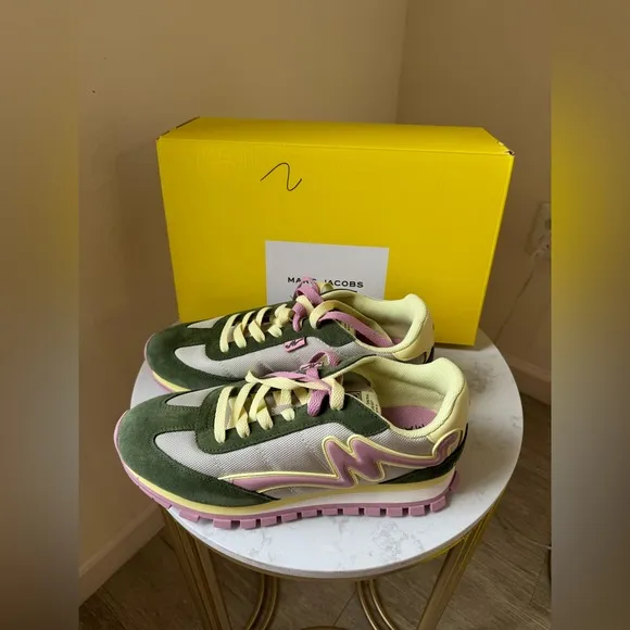 MARC JACOBS Women's The Jogger Contrasting Lace Up Sneakers NEW 11 size