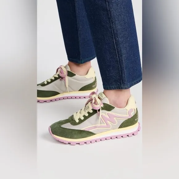 MARC JACOBS Women's The Jogger Contrasting Lace Up Sneakers NEW 11 size