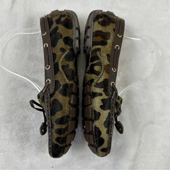 Marc Joseph 6 Cypress Hill Driving Loafers Exotic Animal Print Calf Hair Leather