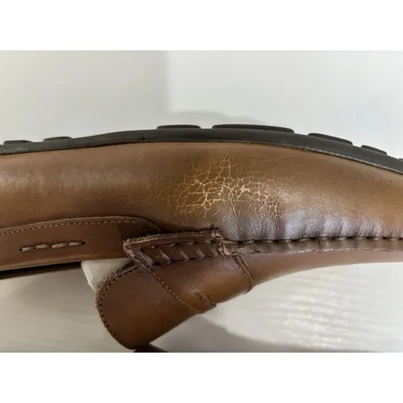 Marc Joseph New York Mens Hamilton Penny Strap Driving Tan Loafers Size 8