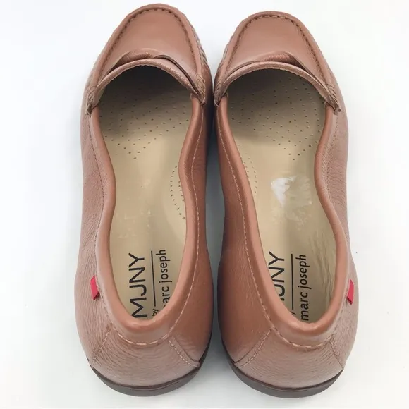 Marc Joseph NY Beverly Road Soft Brown Leather Slip On Moccasin Driving Loafers