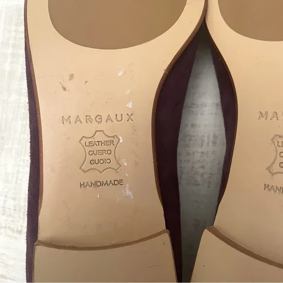 Margaux The Classic Flat Round Toe Suede Ballet Flats Plum Purple Size 5 (EU 35)