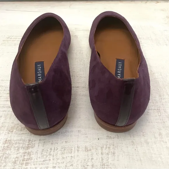 Margaux The Classic Flat Round Toe Suede Ballet Flats Plum Purple Size 5 (EU 35)