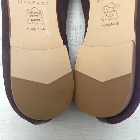 Margaux The Classic Flat Round Toe Suede Ballet Flats Plum Purple Size 5 (EU 35)