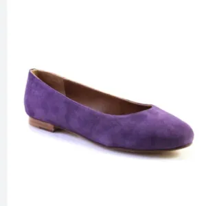 Margaux The Classic Flat Round Toe Suede Ballet Flats Plum Purple Size 5 (EU 35)