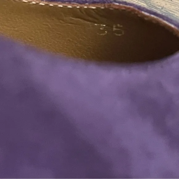 Margaux The Classic Flat Round Toe Suede Ballet Flats Plum Purple Size 5 (EU 35)