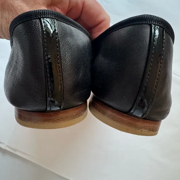 Margaux “The Demi” Black Nappa Leather Ballet Flats Size 38 US