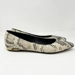 Marion Parke Python Snake Pointy Toe Flats Women's 38 US 7.5