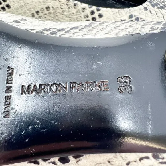 Marion Parke Python Snake Pointy Toe Flats Women's 38 US 7.5