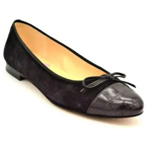 Mark Fisher Ballet Flats Black Leather Suede Sz 9 NWB