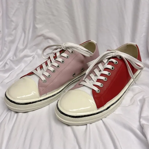 Marni Three Tone Low-Top Sneakers pink white size 39/9