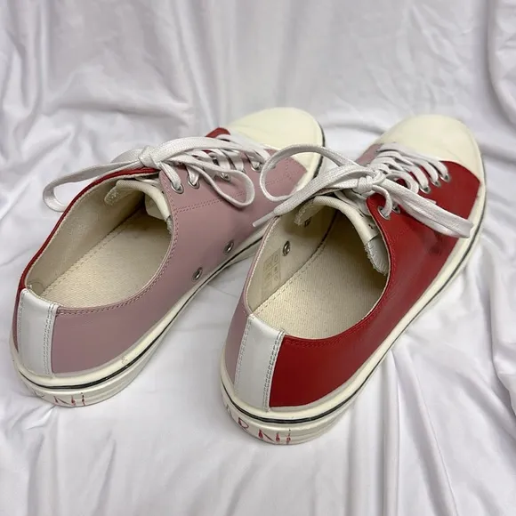 Marni Three Tone Low-Top Sneakers pink white size 39/9