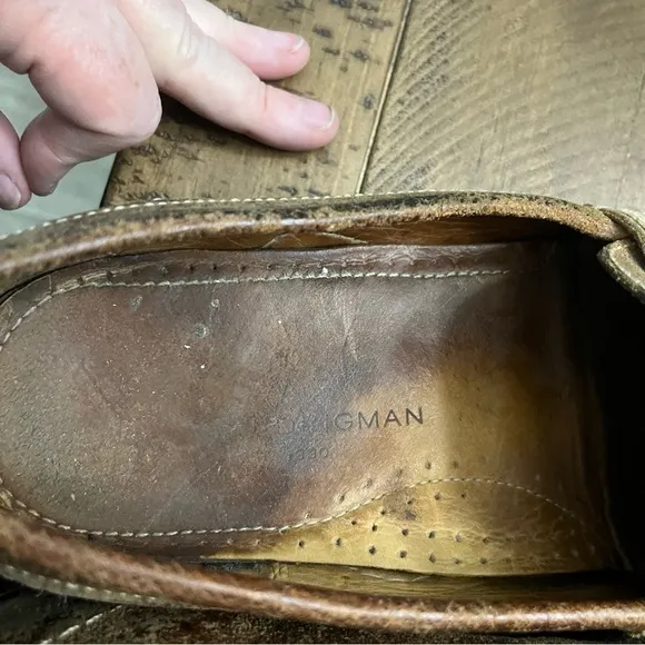 Martin Dingman mens Penny Loafers size‎ 10 distressed driving shoes