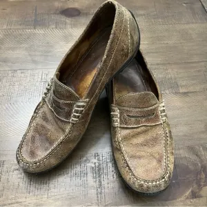Martin Dingman mens Penny Loafers size‎ 10 distressed driving shoes