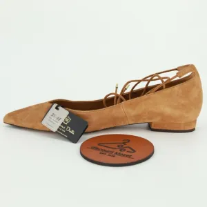 MASSIMO DUTTI Pointy Toe Flats with Ankle Tie