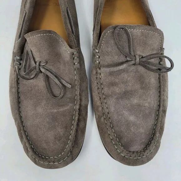 Massimo Dutti Shoes Mens EU42 US9 Brown Suede Driving Loafers Tie Slip On