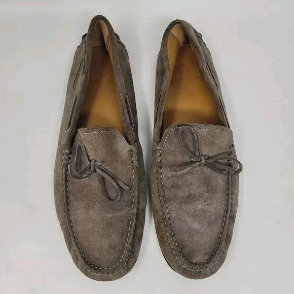 Massimo Dutti Shoes Mens EU42 US9 Brown Suede Driving Loafers Tie Slip On