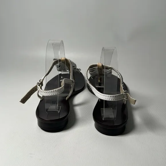 MaxMara T-Strap Leather Sandals - sz 38