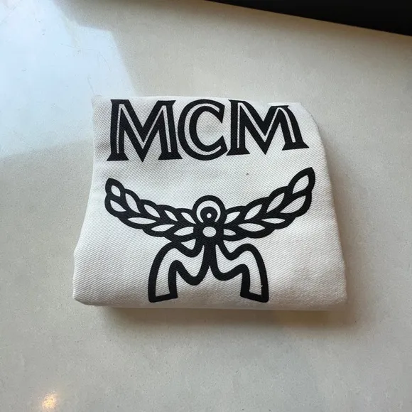 MCM platform denim &amp; leather sneakers