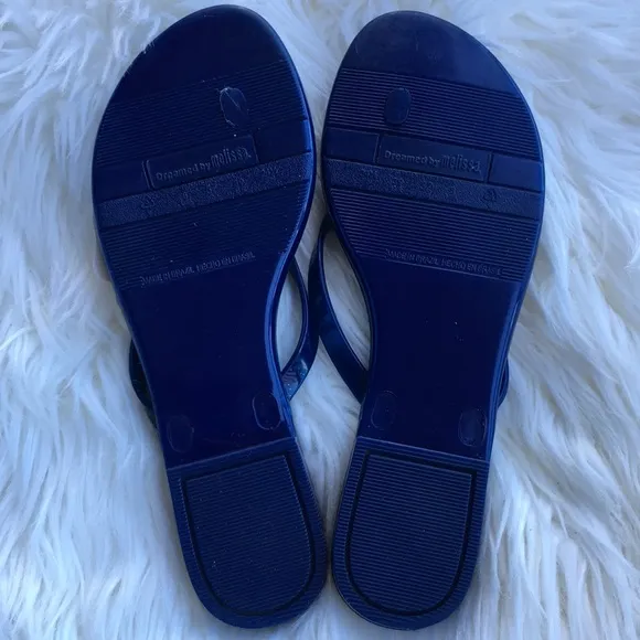 Mel by Melissa Royal Blue with White Flower Sandals