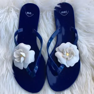Mel by Melissa Royal Blue with White Flower Sandals