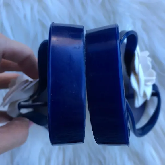 Mel by Melissa Royal Blue with White Flower Sandals