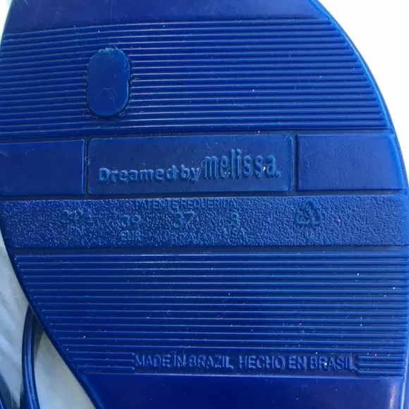 Mel by Melissa Royal Blue with White Flower Sandals
