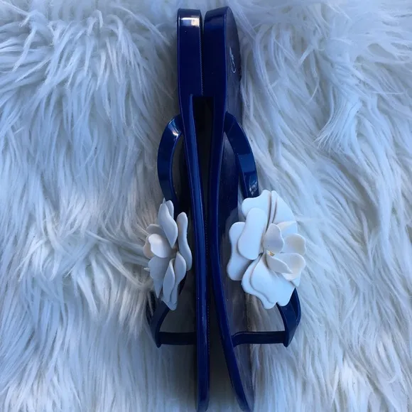Mel by Melissa Royal Blue with White Flower Sandals