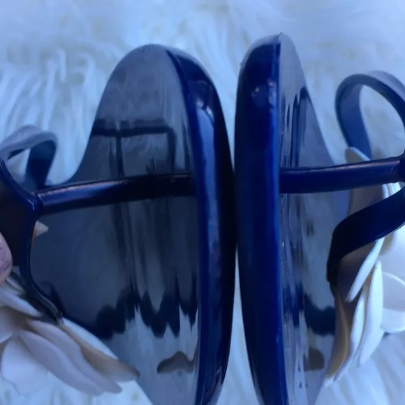 Mel by Melissa Royal Blue with White Flower Sandals
