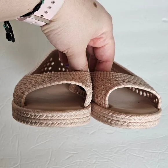 Melissa Camilla x Jason Wu Fruit Scent Woven Open Toe Pink Jelly Flats Women's 7