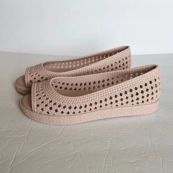 Melissa Camilla x Jason Wu Fruit Scent Woven Open Toe Pink Jelly Flats Women's 7