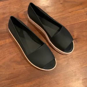MELISSA Peep Toe Black Jelly Chunky Women’s Flats Size 9.5