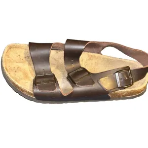 Men Birkenstock Betula Brown Back Strap Leather Sandals size 10