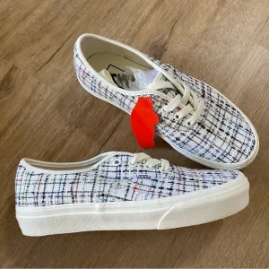 Men- Vans Tweed Low Top Sneakers Multicolor cream white