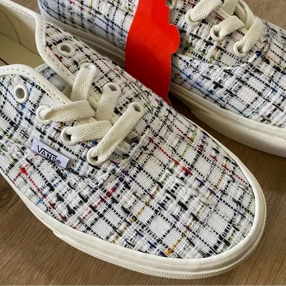 Men- Vans Tweed Low Top Sneakers Multicolor cream white