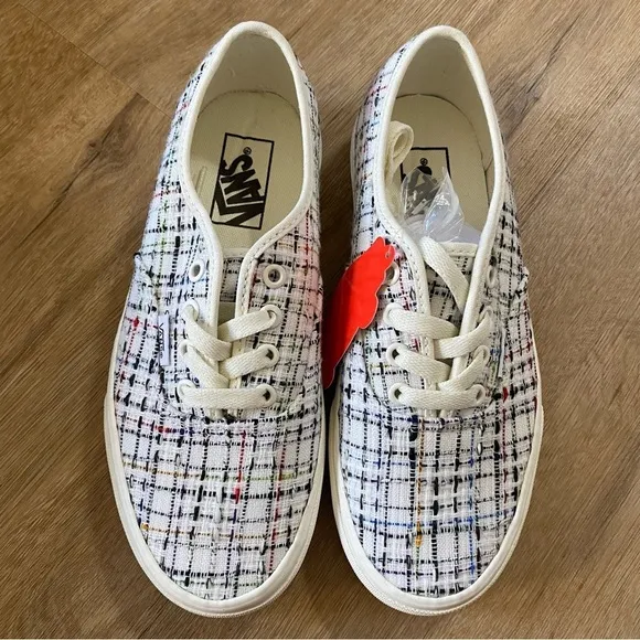 Men- Vans Tweed Low Top Sneakers Multicolor cream white