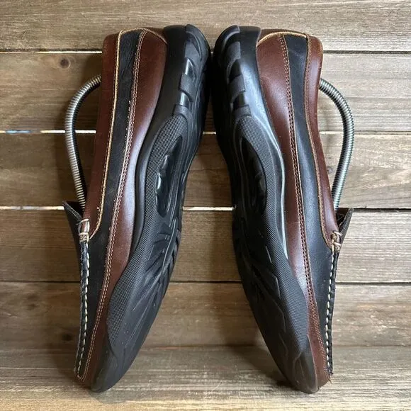 Mens Allen Edmonds Boulder Black Leather Casual Comfort Driving Loafers Size 9.5