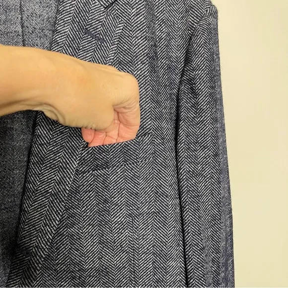 Men’s ammeci Herringbone Tweed Jacket Sports Coat Italy preppy wedding