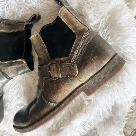 Mens Bed Stu Michelangelo Leather Chelsea Worn In Boots 9.5