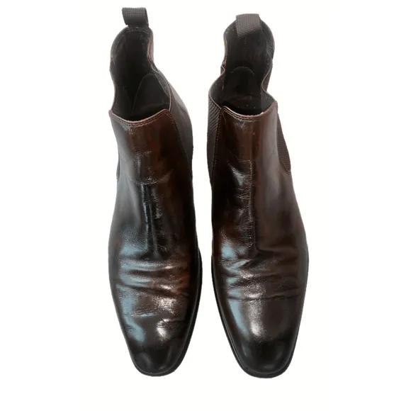 Men's Black Leather Chelsea Boots