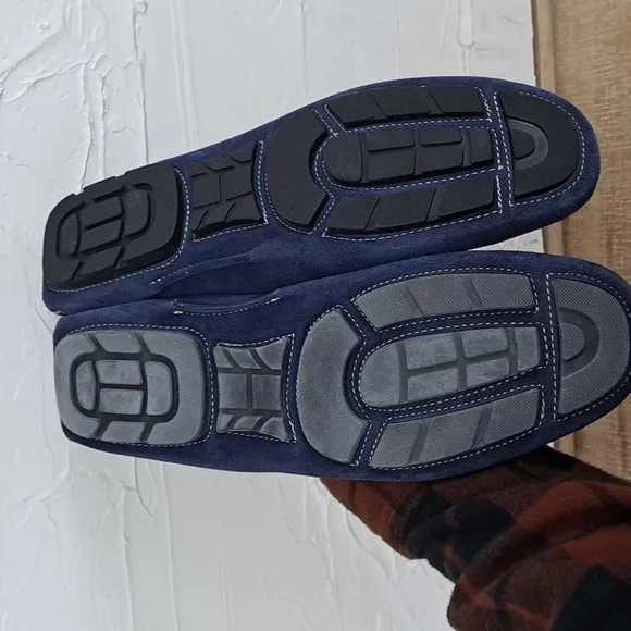 Mens Bloomingdale's brand new royal blue driving loafer size 10 NIB