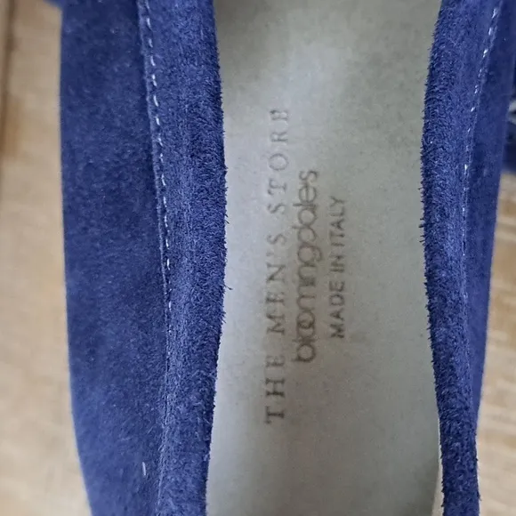Mens Bloomingdale's brand new royal blue driving loafer size 10 NIB