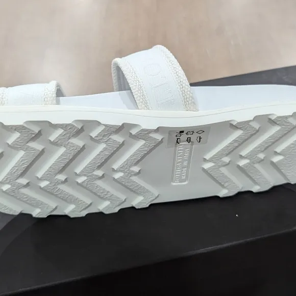 Mens Bottega Veneta Dual Strap Sandals Optic White