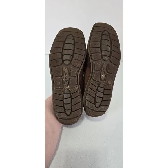Mens Ecco Classic Driving Shoe Loafer EU 41 US  8.5 Brown Leather Comfort